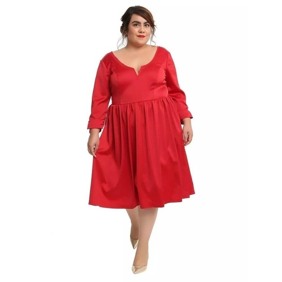 Hot Topic Dresses & Skirts - Hot Topic X Outlander Series Red Party Dress Plus Size Womens 16 Holiday Vamp